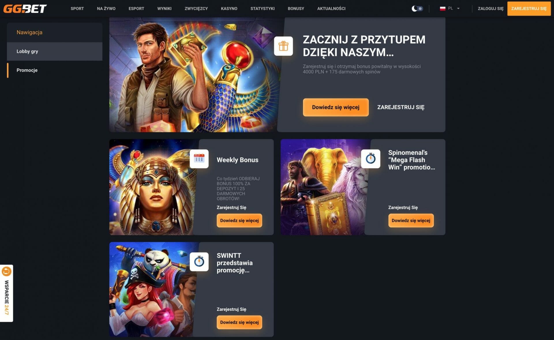 GGBet Kasyno promocje